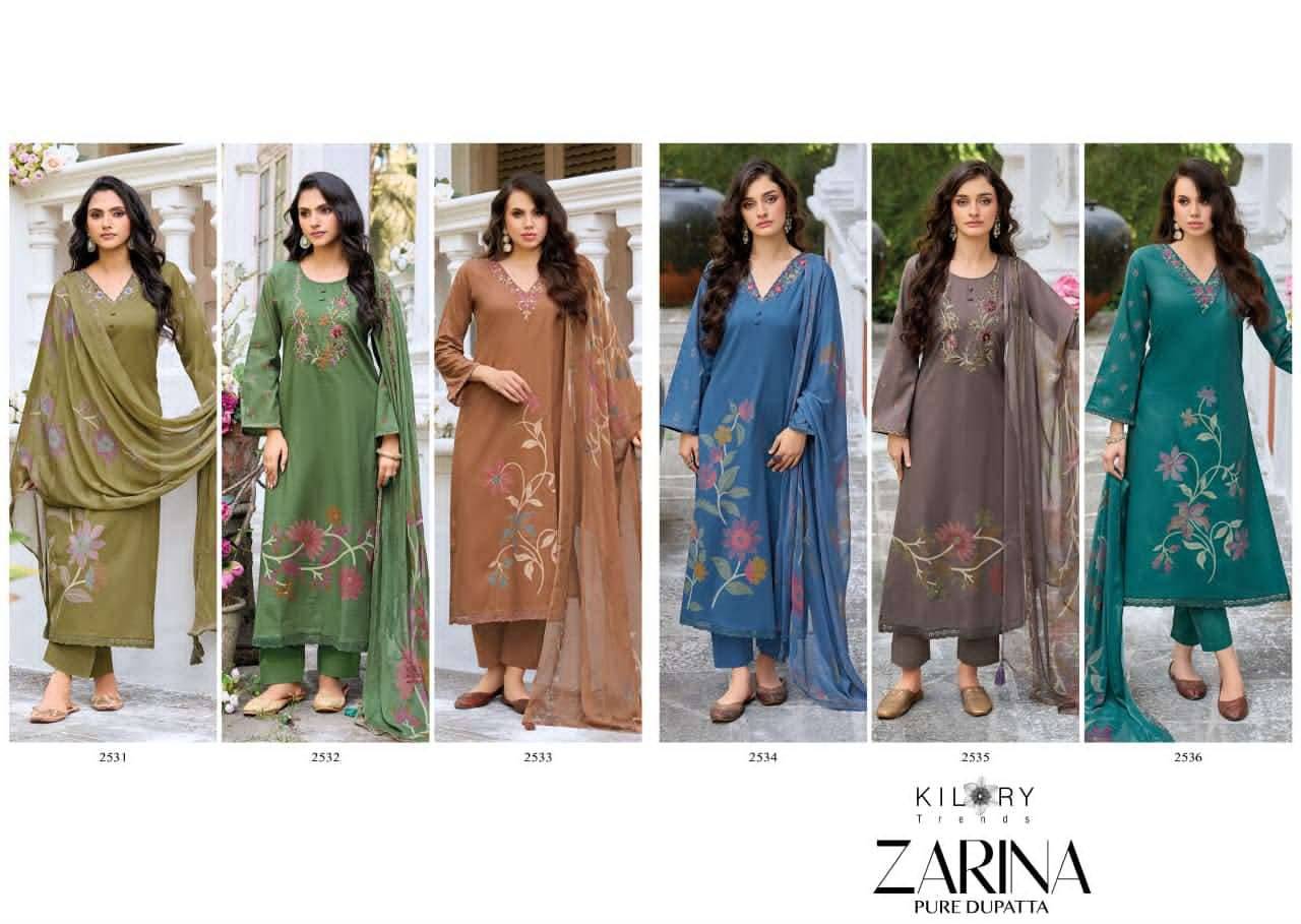 ZARINA By KILORY TRENDS 2531 To 2536 Series Stylish Beautiful Colourful LAWN COTTON Dresses At Wholesale Price